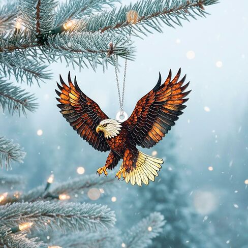 زخرفة النسر الأصلع الأمريكي - هدية للمحاربين القدامى - ديكور يوم الاستقلال - هدايا لمحبي النسر الأصلع، هدية بموضوع النسور - هدايا الفيل الأبيض - زينة مضحكة لشجرة عيد الميلاد in Kuwait