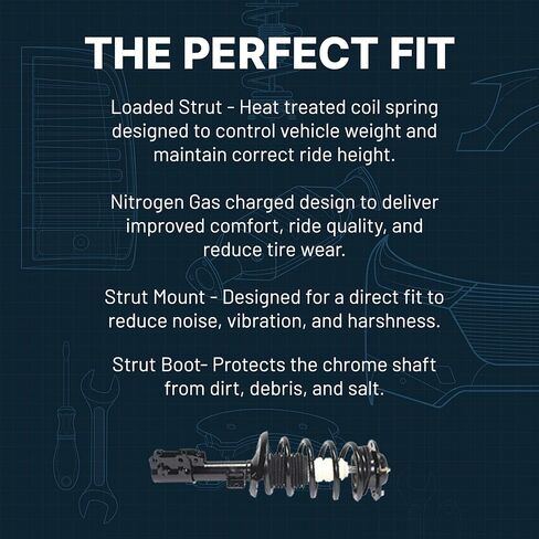 Garage-Pro Front Complete Shocks Strut & Coil Spring Assembly Replacement for Toyota Corolla 2014-2019 Driver Side in Saudi Arabia