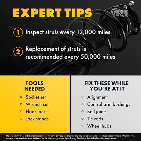 Garage-Pro Front Complete Shocks Strut & Coil Spring Assembly Replacement for Toyota Corolla 2014-2019 Driver Side in Saudi Arabia