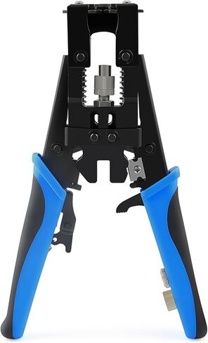 Delgada Multifunctional Coax Compression Connector Crimper Kit with 20 F Connectors and BNC Compression Tool for RG59 RG6 RCA TV Cable Repair in Kuwait