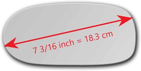 Check Size - More Than One Option Available - Replacement Mirror Glass with Full Size Adhesive for 2005-2013 Chevrolet Corvette C6 Driver Side View Left LH in Saudi Arabia