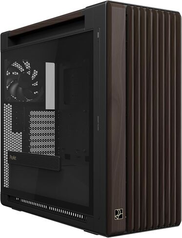 ASUS ProArt PA602 Wood Edition - Tempered Glass Panel E-ATX case, 420 mm Radiator Support, 1x 140 mm + 2X 200 mm pre-Installed Fans, Power Lock Latch, Tool-Less PCIe mounting, USB 20Gbps Support in Kuwait