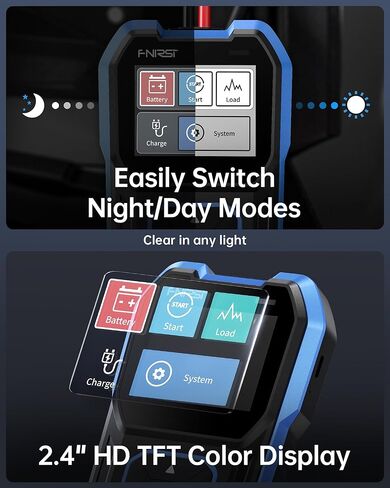 FNIRSI BTM-24 Car Battery Tester 12V 24V, 0-2000 CCA Automotive Alternator Tester, Battery Life Voltage Internal Resistance Charging Load Cranking Analyzer for Car SUV Pickup Truck ATV Motorcycle Boat in Kuwait