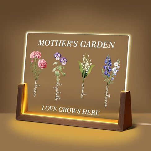 Personalized Best Friend Birthday Gifts, Friendship Gifts For Women, Custom Acrylic Plaque Night Light With Picture Frame, Customized Long Distance BFF Besties Soul Sister Christmas Gift in Saudi Arabia