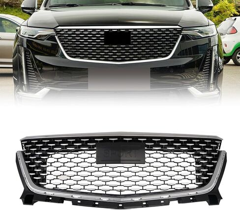 Front Bumper Grille Grill Mesh W/O Surround View Fit for Cadi11ac XT6 2020-2023 84758553 84758556 in Saudi Arabia