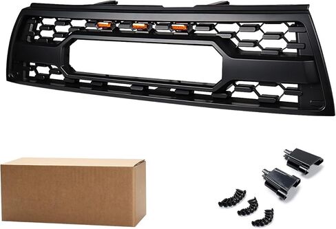 Astra Depot 2006 4runner Engine Shield For Toyota 4Runner 2006-2009 LCI TO1200297, 5310035A03D0 Matte Black Automotive Front Upper Grille with LED Light Up and Letters in Saudi Arabia
