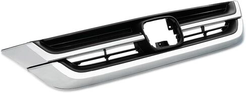 Front Bumper Hood Upper Mesh Grille Grill Compatible with Honda CRV 2010 2011 71121-SWN-H11 Silver in Saudi Arabia