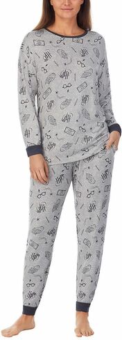 Wizarding World Womens 2-Piece Cozy Pajama Set (US, Alpha, XX-Large, Regular, Regular, Harry Potter Gray) in Kuwait