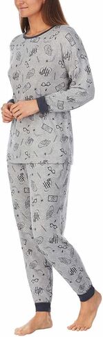 Wizarding World Womens 2-Piece Cozy Pajama Set (US, Alpha, XX-Large, Regular, Regular, Harry Potter Gray) in Kuwait