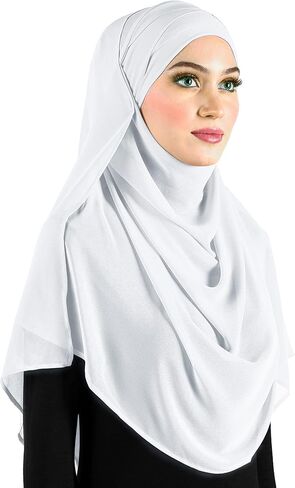 Middle Eastern Mall Chiffon Wrap Hijab Headscarf with Caplet & Sashes Tieback in Kuwait
