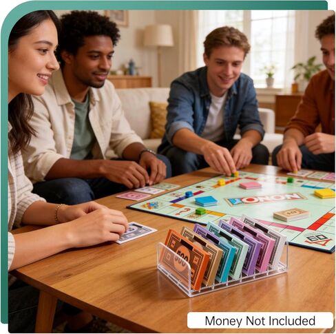 صينية نقود متوافقة مع فتحات مونوبولي 7، منظم نقود أكريليك شفاف، صينية مصرفية متوافقة مع ملحقات مونوبولي (عبوتين، صواني فقط) in Kuwait