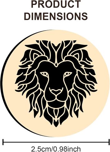1Pcs Lion Brass Wax Seal Stamp Head, Vintage Sealing Wax Stamp No Handle Replacement Brass Head for Envelopes Party Invitation Wedding Gift Wrapping Thanksgiving Card, 25x14.5mm in Saudi Arabia