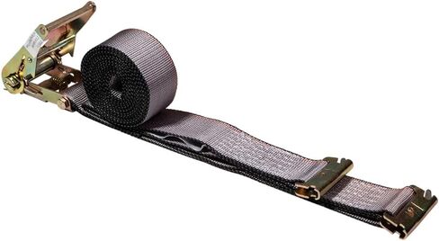 Mytee Products (10 Pack) 2'' x 16' E Track Straps w/Spring E-Fittings - Grey Ratchet Etrack Straps w/Heavy Duty 4000 lbs Breaking Strength for Enclosed Trailers, Trucks & Vans in Saudi Arabia