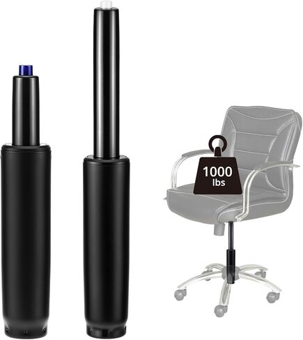 QWORK Gas Lift Cylinder Replacement for Drafting Chairs & Bar Stools, 4'' Stroke, 1000 lbs Capacity, Class 4 (Black) in Saudi Arabia