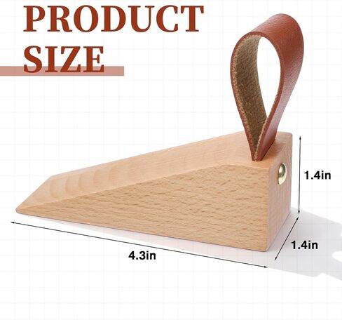 Wood Door Stopper Security Door Stopper Non-Slip Doors Stop Wedge Wooden Doorstop for Hotel Bedroom House Office Living Room Hotel Cabin in Saudi Arabia
