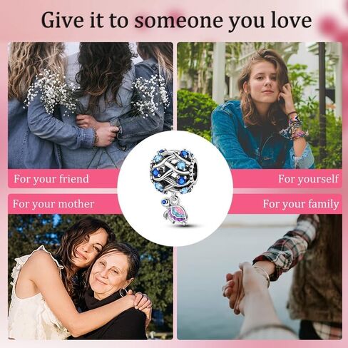 CYCUFF 925 Sterling Silver Charms Suitable for Bracelets Charms Beads, Charm Necklaces Jewellery Gift for Women Family Friends (Sea Wave Turtle Beads) in Kuwait
