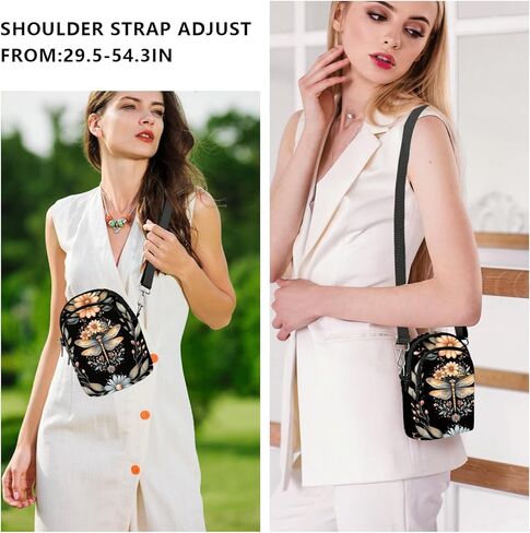 محفظة FyLybois Crossbody للنساء حقيبة الهاتف الخليوي حقائب كتف عادية محفظة مع حزام قابل للتعديل للسفر in Kuwait