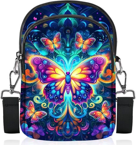 محفظة FyLybois Crossbody للنساء حقيبة الهاتف الخليوي حقائب كتف عادية محفظة مع حزام قابل للتعديل للسفر in Kuwait