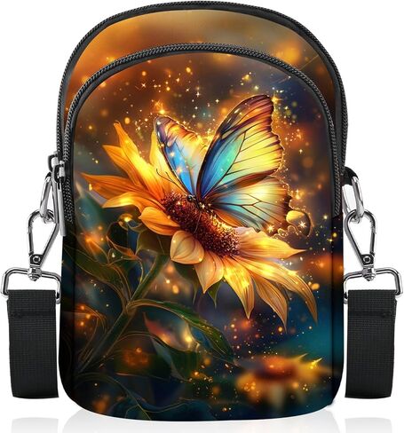 محفظة FyLybois Crossbody للنساء حقيبة الهاتف الخليوي حقائب كتف عادية محفظة مع حزام قابل للتعديل للسفر in Kuwait