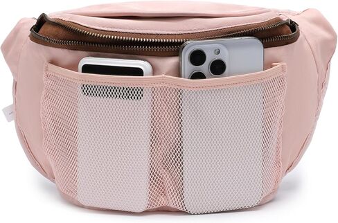 حقيبة كروس مضادة للنشل، كبيرة نباتية بنية داكنة من الجلد السويدي، جيوب RFID والنظارات، حزام قابل للتعديل، تصميم مضاد للسرقة، مقصورات متعددة، حقيبة سفر بتفاصيل سلسلة للنساء in Kuwait