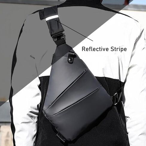 Jan Bark Anti Theft Crossbody Bags for Women and Men, Travel Slim Sling Bag, Shoulder Bag for Sports, Adjustable Strap in Saudi Arabia