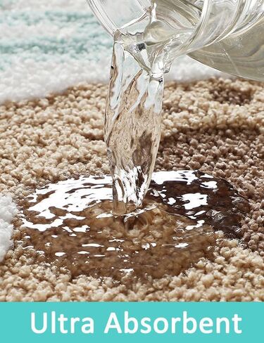 FANSSMILE Beach Bathroom Rug Non-Slip Absorbent Bathroom Mat, Ocean Sea Themed Decor Soft Tufted Plush, Machine Washable Coastal Bathroom Rug for Shower Kids Room Decor (19.7X31.5 Inch, Beach) in Kuwait