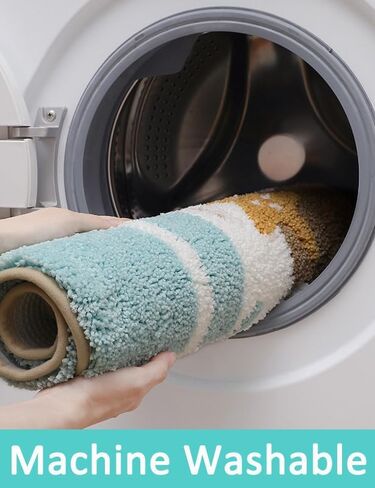 FANSSMILE Beach Bathroom Rug Non-Slip Absorbent Bathroom Mat, Ocean Sea Themed Decor Soft Tufted Plush, Machine Washable Coastal Bathroom Rug for Shower Kids Room Decor (19.7X31.5 Inch, Beach) in Kuwait