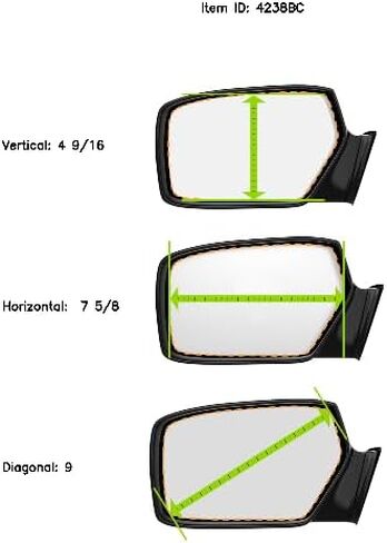 VAM Left Driver Mirror Glass Lens Heated w/BlindSpot Icon for 12-16 MKS in Kuwait