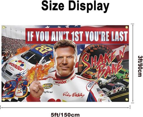 If You Ain't 1st First You're Last Flag, 3x5 FT Funny Wall Flag Tapestry with 4 Brass Grommets for Man Cave, Bedroom, College Dorm, Indoor Outdoor Party Decorations in Saudi Arabia