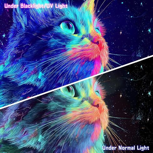 AOHMPT Glow in The Dark Tapestry Wall Hanging with Reactive UV Ideal for Bedroom, Living Room, Halloween Party Decorations Cat Design 78'' × 59'' Inch in Kuwait