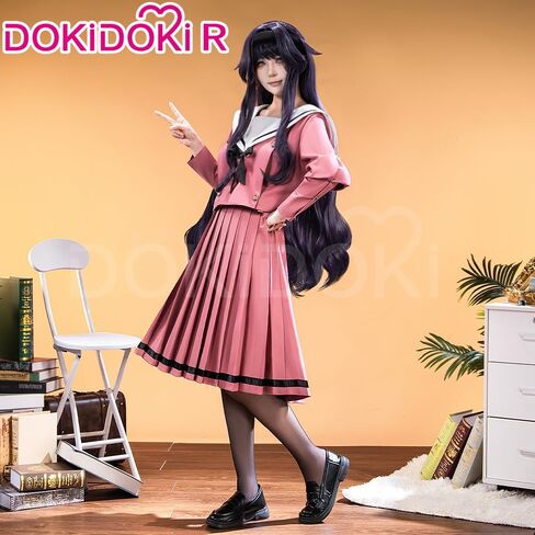 KIRA KIRA The Fragrant Flower Blooms With Dignity Cosplay Costume Doki-R Waguri Kaoruko Pink Dress Costume JK Casual Wear in Kuwait