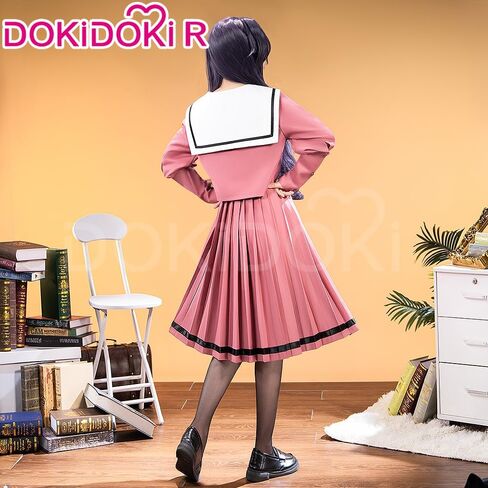 KIRA KIRA The Fragrant Flower Blooms With Dignity Cosplay Costume Doki-R Waguri Kaoruko Pink Dress Costume JK Casual Wear in Kuwait