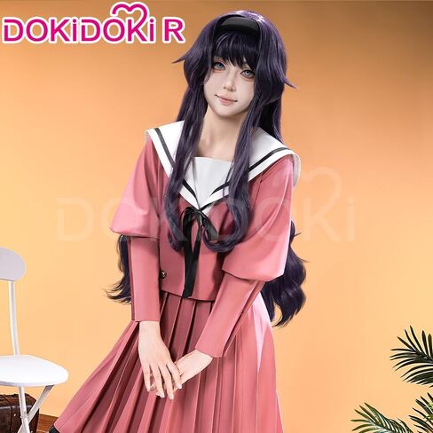 KIRA KIRA The Fragrant Flower Blooms With Dignity Cosplay Costume Doki-R Waguri Kaoruko Pink Dress Costume JK Casual Wear in Kuwait