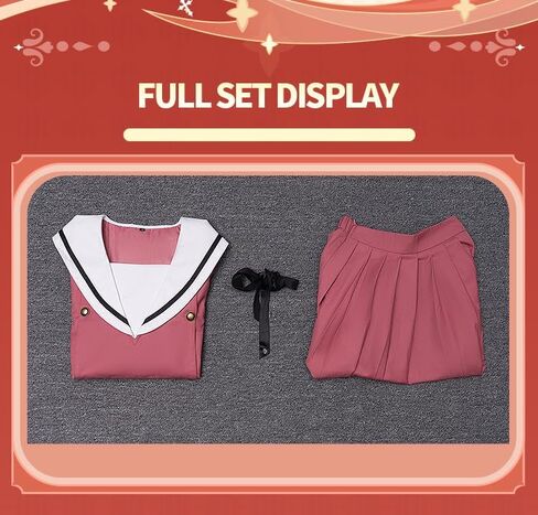 KIRA KIRA The Fragrant Flower Blooms With Dignity Cosplay Costume Doki-R Waguri Kaoruko Pink Dress Costume JK Casual Wear in Kuwait