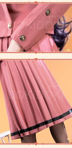 KIRA KIRA The Fragrant Flower Blooms With Dignity Cosplay Costume Doki-R Waguri Kaoruko Pink Dress Costume JK Casual Wear in Kuwait