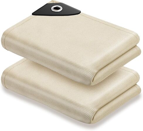 Welding Blanket Fire Resistant Large - 2 Pack 4x6ft Fiberglass Flame Retardant Fabric 1022 °F High Temp Heat Shield Blankets Insulation Mat for Soldering, Grill, Industrial, Smoker, Camping in Kuwait