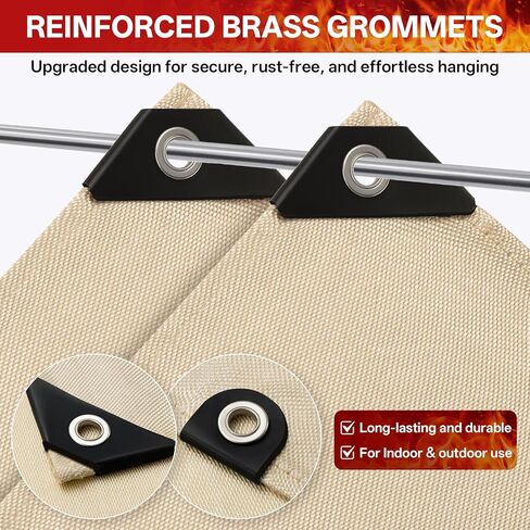 Welding Blanket Fire Resistant Large - 2 Pack 4x6ft Fiberglass Flame Retardant Fabric 1022 °F High Temp Heat Shield Blankets Insulation Mat for Soldering, Grill, Industrial, Smoker, Camping in Kuwait