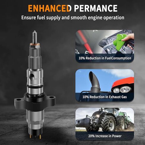 0986435505 0445120238 Diesel Fuel Injector With Connector Tube Compatible with 2004 2005 2006 2007 2008 2009 Dodge Ram 2500 3500 Cummins 5.9 Diesel in Saudi Arabia