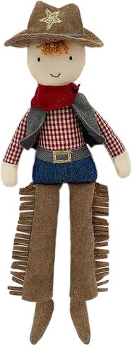 MON AMI Clementine The Cowgirl Doll – 15", Soft & Elegant Plush Stuffed Doll, Use as Toy or Room Decor, for Christmas for Kids of All Ages in Kuwait