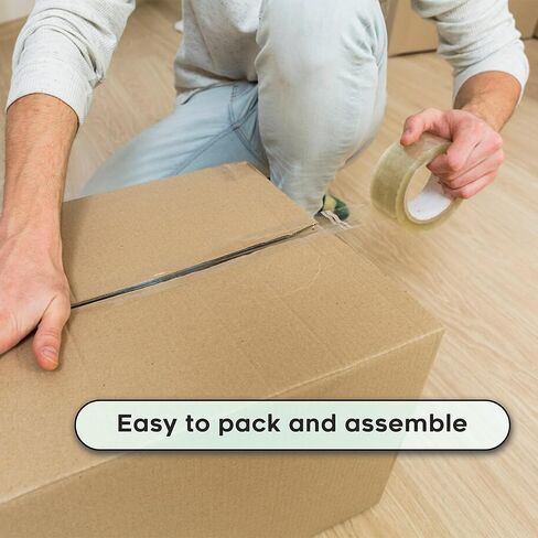 صناديق شحن The Boxery مقاس 7 × 7 × 4 بوصات صناديق شحن من الورق المقوى المموج باللون البني/الكرافت 25 عبوة | البريد والتعبئة والنقل والتخزين - متين وصديق للبيئة وقابل لإعادة التدوير - صنع في الولايات المتحدة الأمريكية in Kuwait