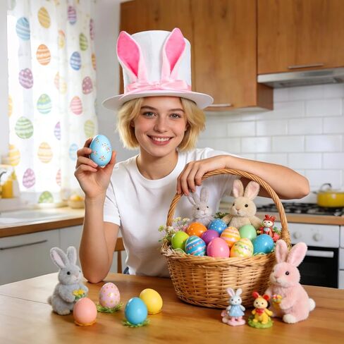 Elegant Bunny Ear Top Hat for Women, Easter Hat Adorable Rabbit Ears Easter Costume Accessory for Festive Celebrations in Saudi Arabia