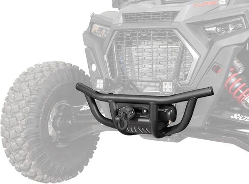 المصد الأمامي SuperATV Winch-Ready لـ Polaris RZR XP Turbo S، أنابيب فولاذية شديدة التحمل، أسود، طلاء مسحوق مقاوم للأشعة فوق البنفسجية، مناسب مسبقًا لروافع SuperATV 2500-6000lb Black Ops، انظر الإعداد، صنع في الولايات المتحدة الأمريكية in Kuwait