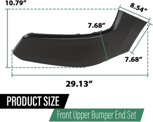 LQI Front Upper Bumper End Filler Panel Compatible with Dodge Ram 1500 2019-2022 68403910AE, 68403911AE, CH1017103, CH1016103 Primed Black Left and Right in Saudi Arabia