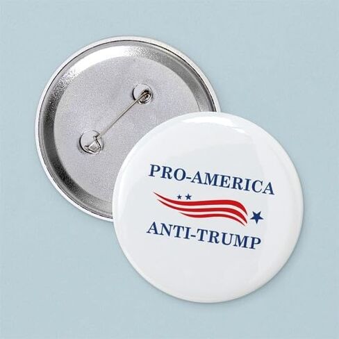 CafePress Pro America Anti Trump 2.25 زر 2.25 بوصة زر دائري بظهر خلفي in Kuwait