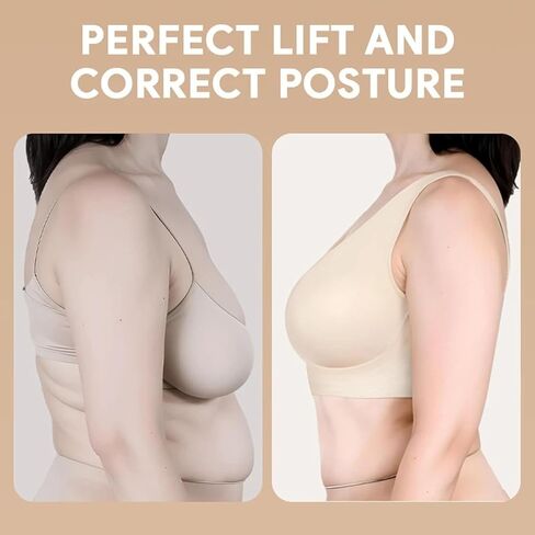 Front Closure - Seamless Comfy Cross Back Shaping Bra Wireless Support in Saudi Arabia