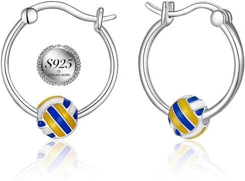 Soccer Golf Basketball Football Tennis Baseball Volleyball Earrings for Women Sterling Silver Hoop Earrings Sports Jewelry Gifts in Kuwait