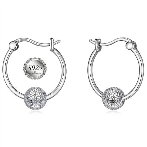 Soccer Golf Basketball Football Tennis Baseball Volleyball Earrings for Women Sterling Silver Hoop Earrings Sports Jewelry Gifts in Saudi Arabia