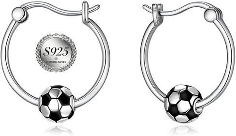 Soccer Golf Basketball Football Tennis Baseball Volleyball Earrings for Women Sterling Silver Hoop Earrings Sports Jewelry Gifts in Saudi Arabia