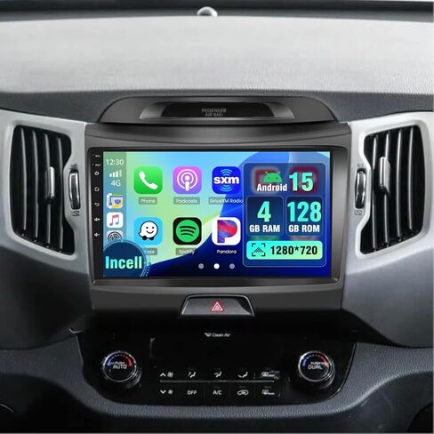 [2+64G] for Kia Sportage 2010-2016 Android 13 Stereo Wireless CarPlay Android Auto, Hikity 9 Inch Touch Screen GPS Navigation Radio with WiFi FM RDS Bluetooth Backup Camera in Saudi Arabia
