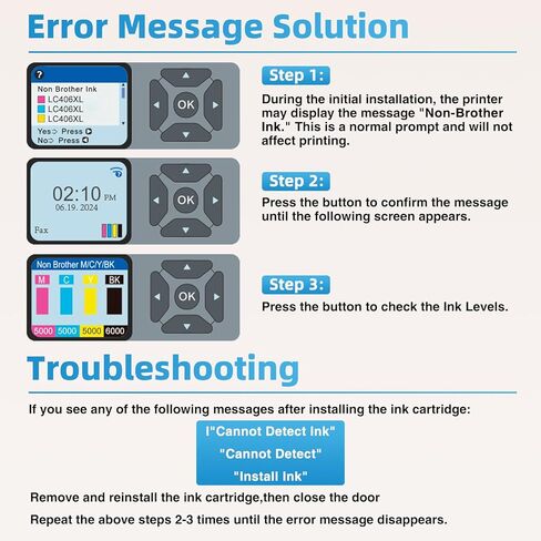 Starink LC406 LC406XL Ink Cartridges Replacement for Brother Printer LC406XL 406 Compatible with MFC-J4335DW MFC-J5855DW MFC-J6555DW MFC-J4535DW MFC-J6955DW MFC-J4345DW MFC-J5955DW, 4 Pack BKCMY in Kuwait